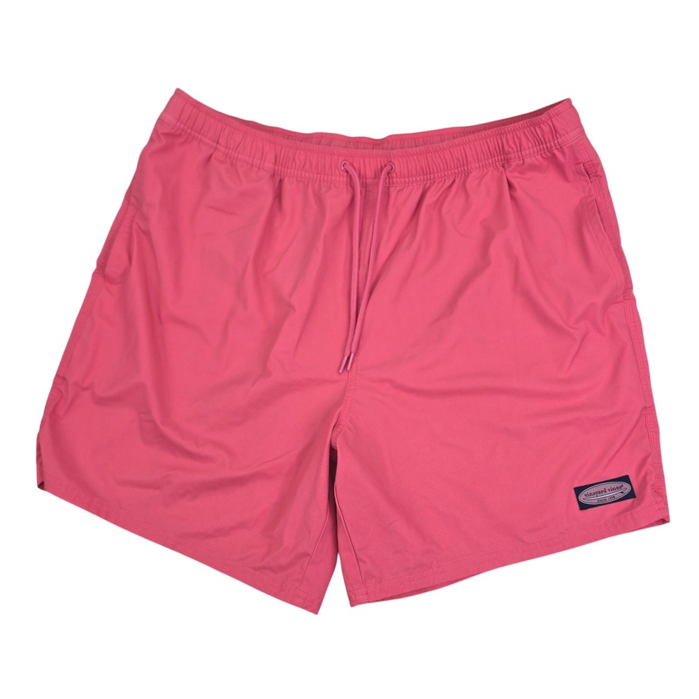 Vineyard‎ Vines Chappy Swim Trunks Mens XL Pink Stretch Board Shorts Preppy Logo